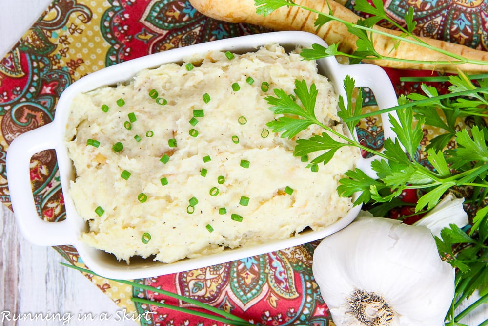 Low Carb Healthy Mashed Parsnips recipe/ Running in a Skirt
