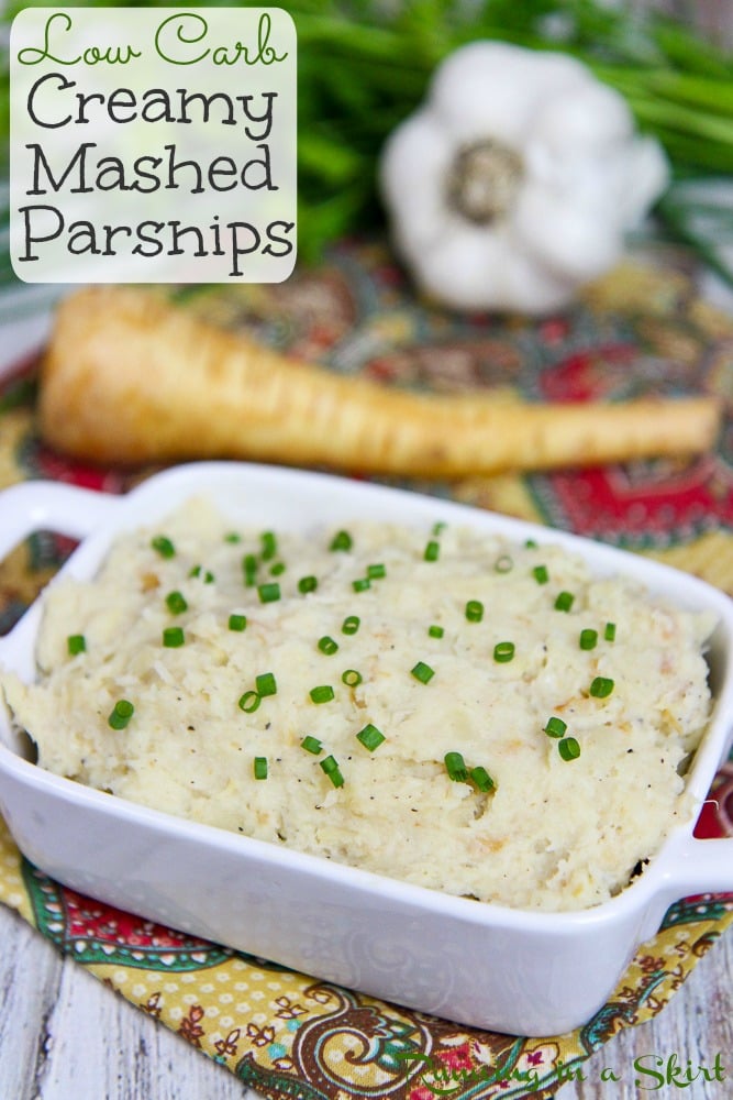 Low Carb Healthy Mashed Parsnips recipe/ Running in a Skirt