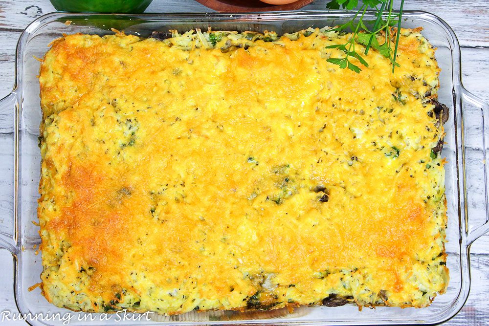 Healthy Vegetarian Breakfast Casserole recipe / Running in a Skirt