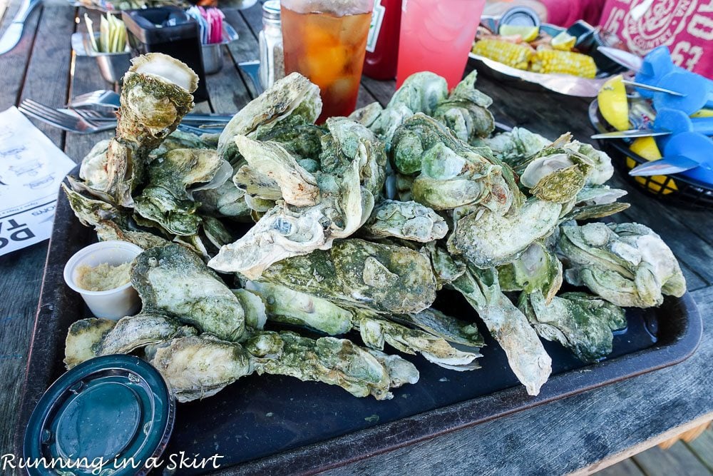 Hudson's on the Docks local oyster tray.