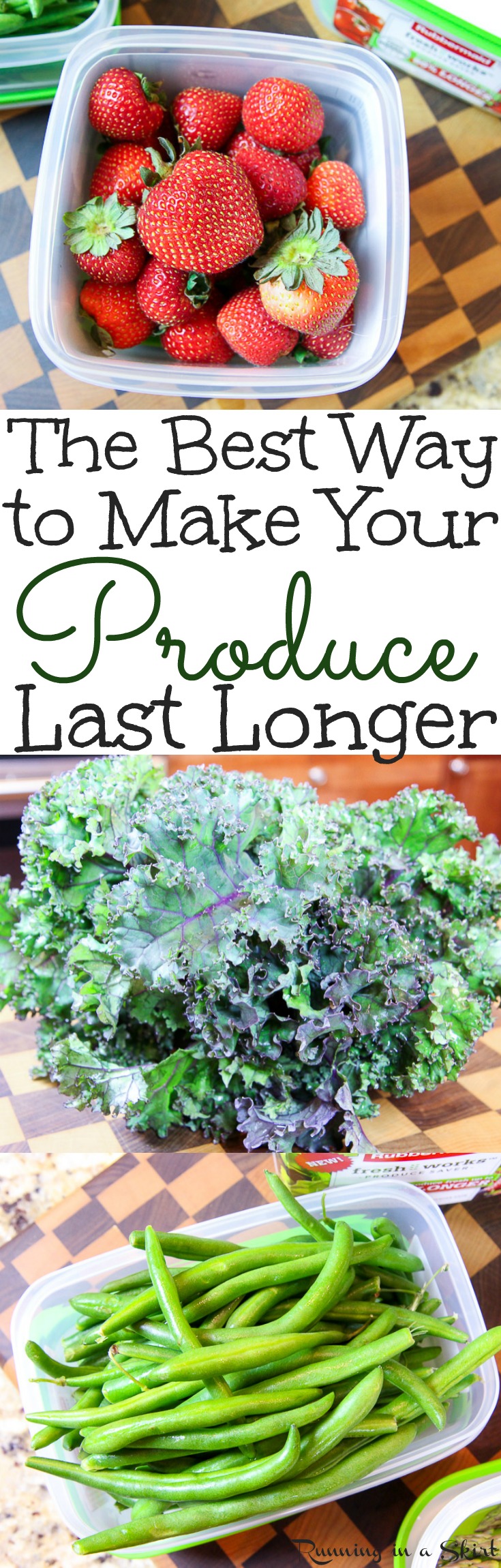 The Best Way to Make Your Produce Last Longer - The perfect produce storage ideas and tips for kitchens.  Includes how to store fruits, vegetables and veggies in refrigerators for a long life. / Running in a Skirt via @juliewunder