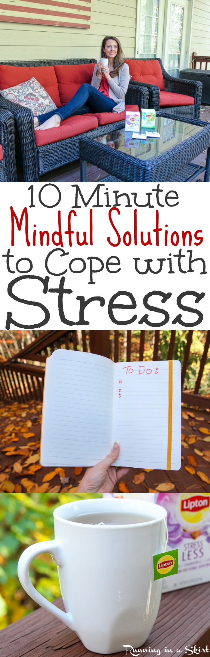 3 Mindful Steps to Cope with Stress and Anxiety including self care tips, activities and meditation to calm the mind and stay healthy. / Running in a Skirt via @juliewunder