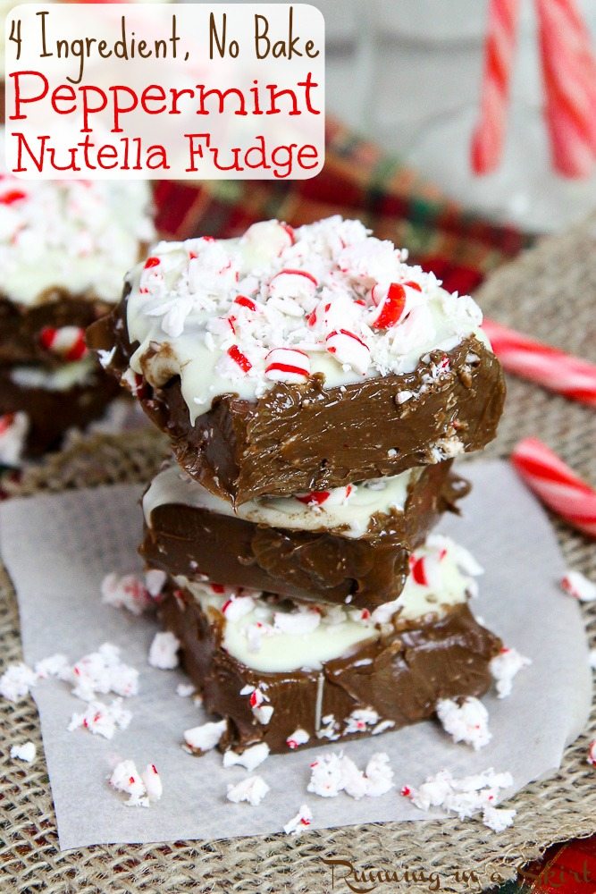 No Bake Peppermint Fudge / Running in a Skirt