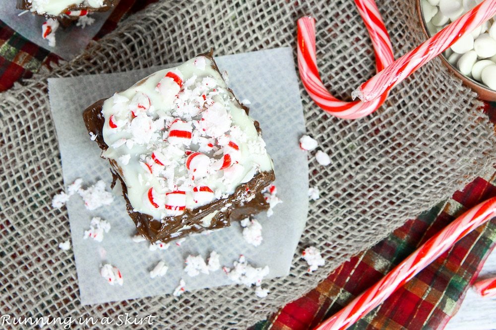 Peppermint Fudge overhead shot.