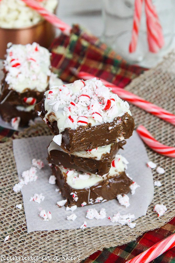 Peppermint Fudge on a festive napkin.