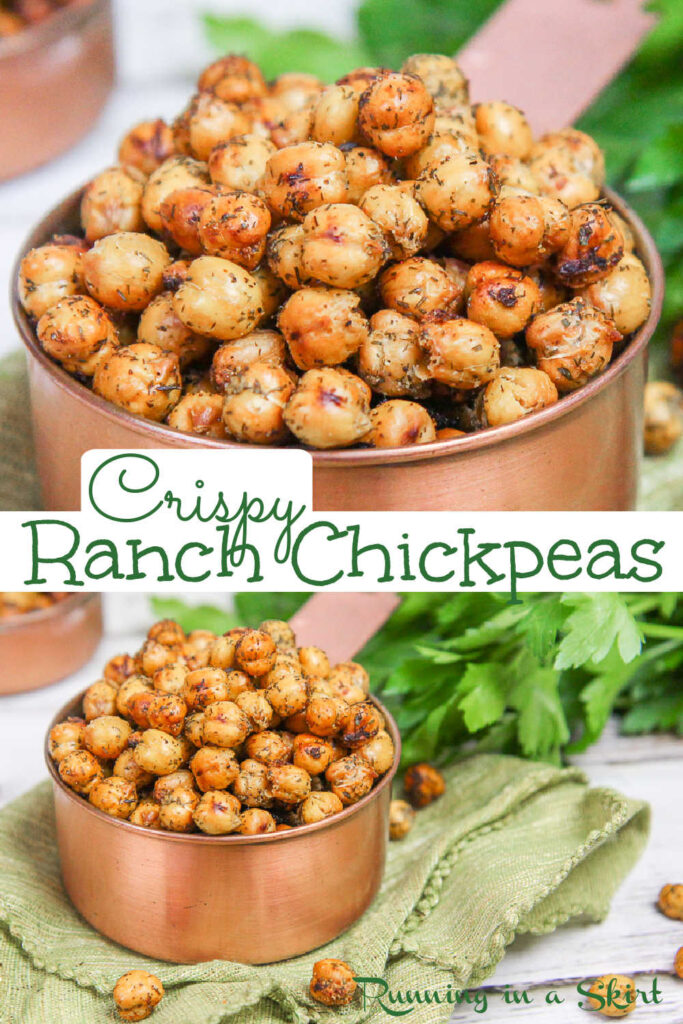 Crispy Ranch chickpeas pinterest pin