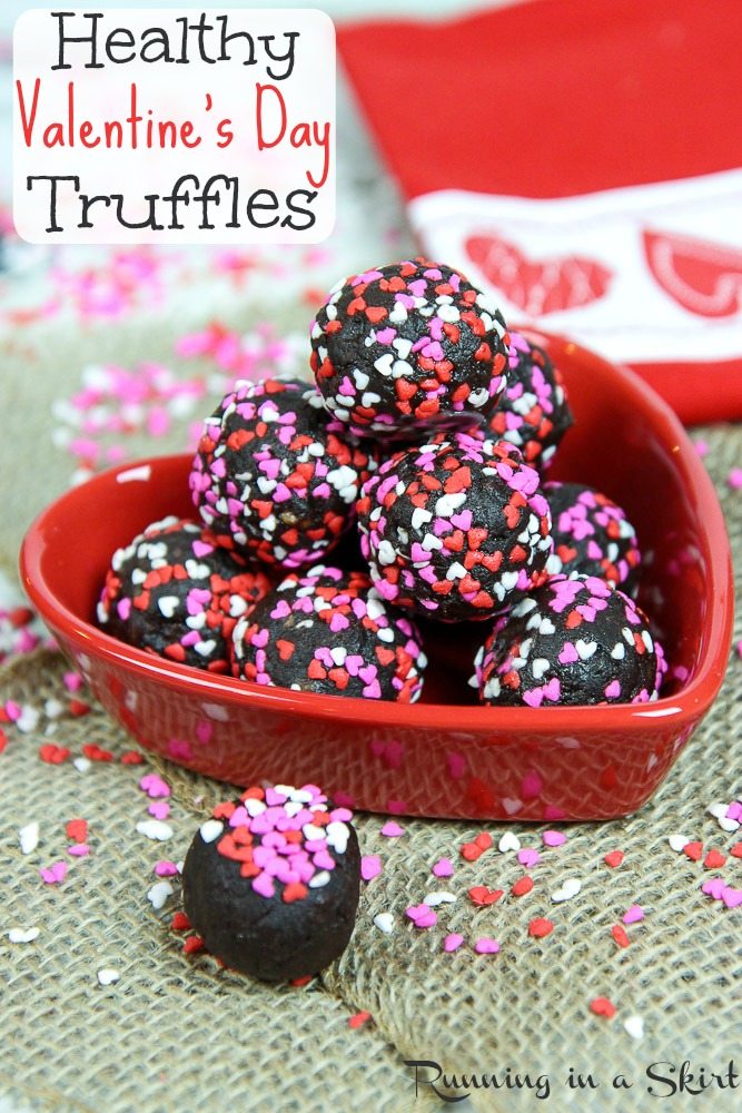 Date and Chocolate Valentine's Day Healthy Truffles recipe / Running in a Skirt