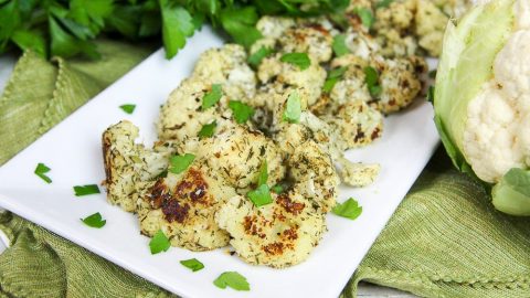 Roasted Parmesan Ranch Cauliflower recipe