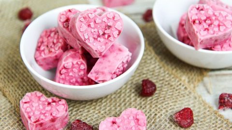 4 Ingredient Valentine's Day Greek Yogurt Bites recipe/ Running in a Skirt