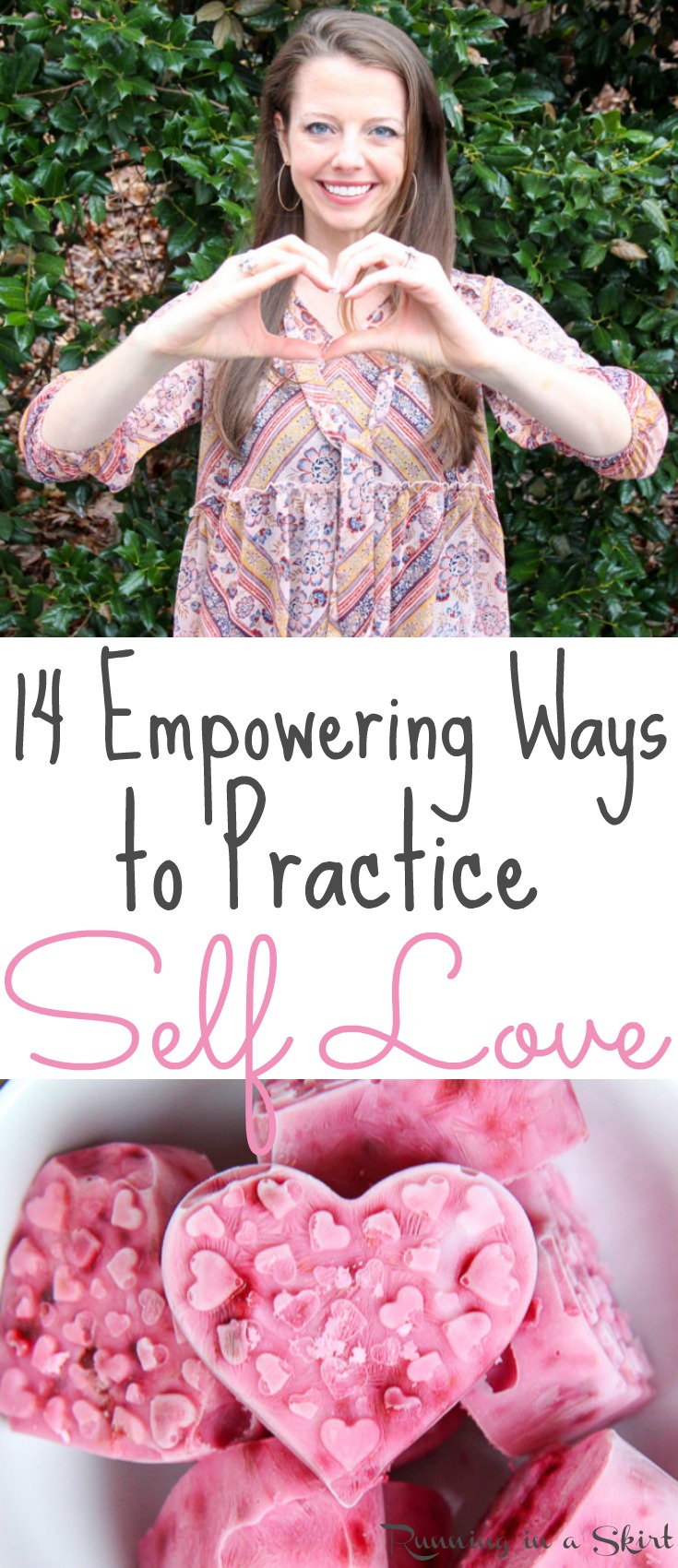 14 Empowering Ways to Practice Self Love.  Tips, inspiration and activities to practice taking time for yourself. Includes a routine / list for self care that can get you back on track to recovery, positivity and happiness./ Running in a Skirt via @juliewunder