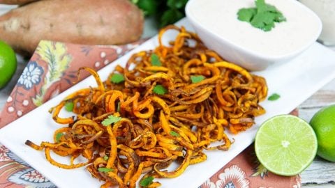 Baked Curly Sweet Potato Fries recipe