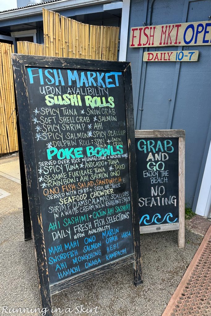 The Dolphin Fish Market sign