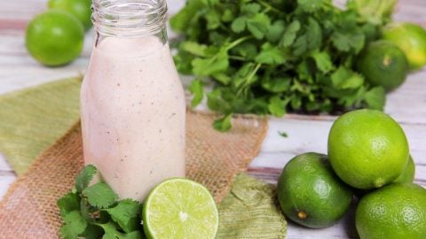 Greek Yogurt Healthy Chipolte Lime Ranch Dressing recipe / Running in a Skirt