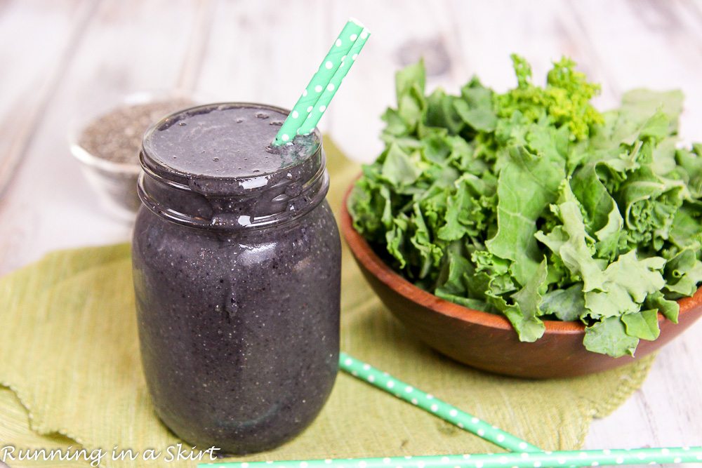 Healthy Kale and Blueberry Smoothie recipe