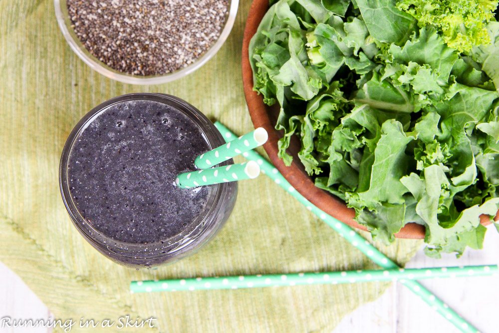 Healthy Kale and Blueberry Smoothie recipe