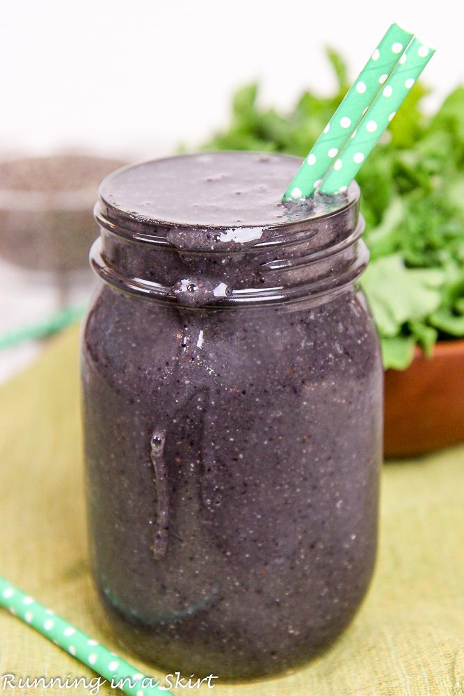 Healthy Kale and Blueberry Smoothie recipe