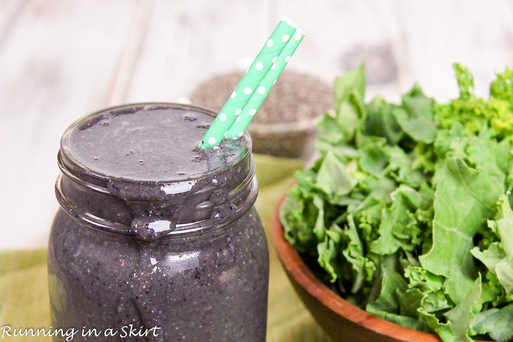 Healthy Kale and Blueberry Smoothie recipe