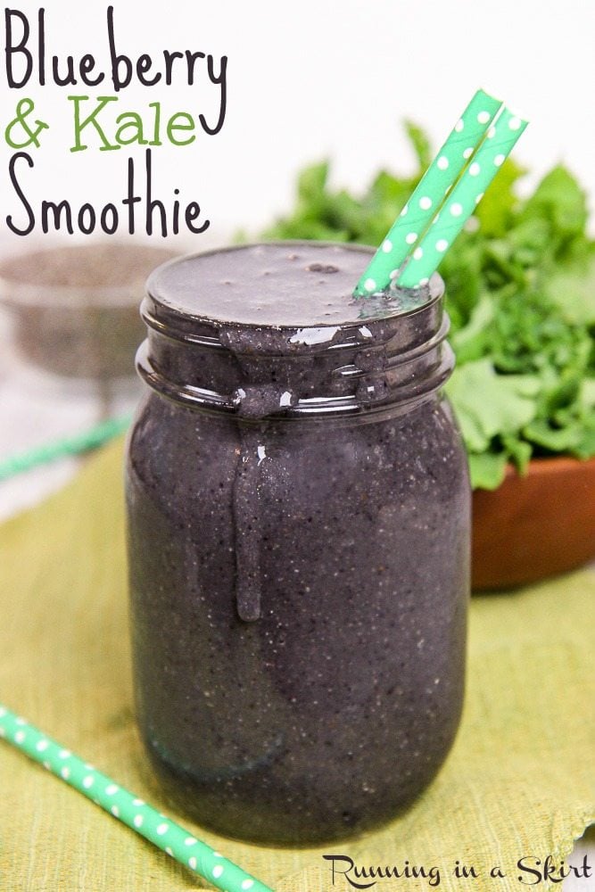 Healthy Kale and Blueberry Smoothie recipe