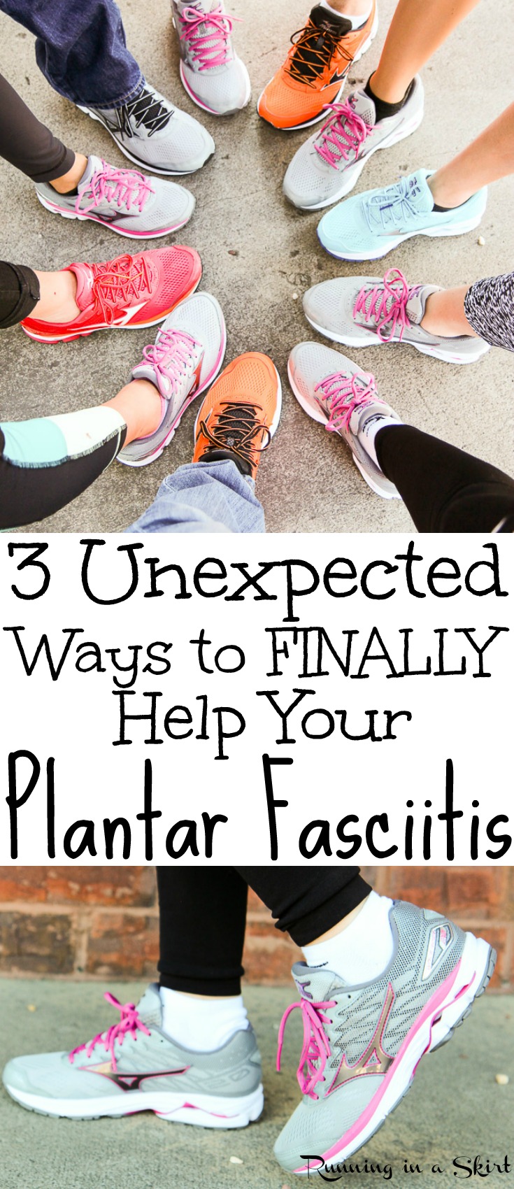 3 Unexpected Ways I Found Plantar Fasciitis Relief - includes exercises,  treatments (Acupuncture) and remedies to did to finally ease the symptoms from a long time runner. Simple, natural and DIY ideas. Also a favorite shoes that helped. / Running in a Skirt via @juliewunder