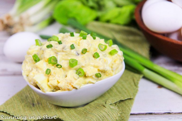 Easy 5 Ingredient Egg Salad recipe with Greek Yogurt no mayo!