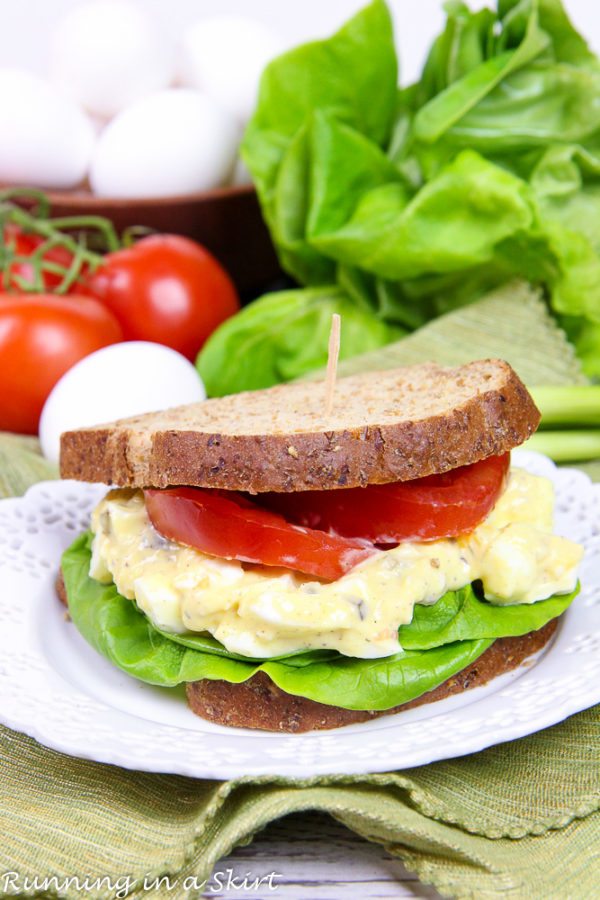 Easy 5 Ingredient Egg Salad recipe with Greek Yogurt no mayo!