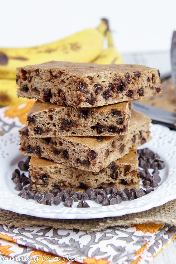 Healthy Banana Bread Bars