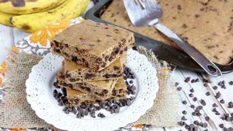 Healthy Banana Bread Bars