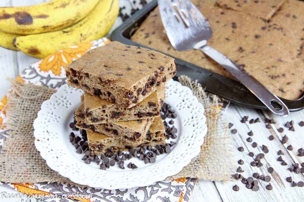 Healthy Banana Bread Bars