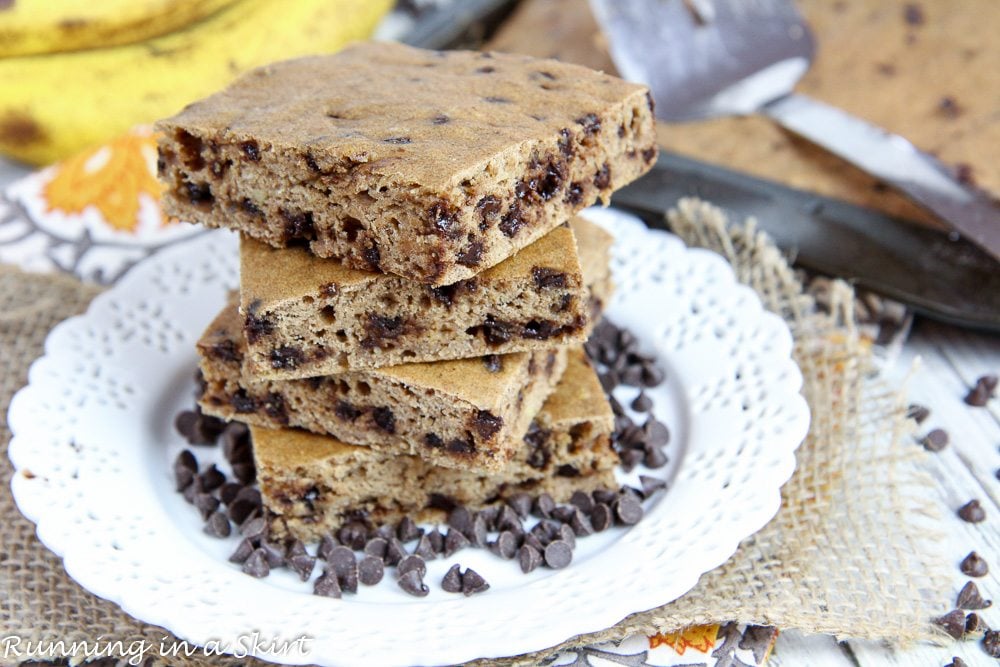 Healthy Banana Bread Bars