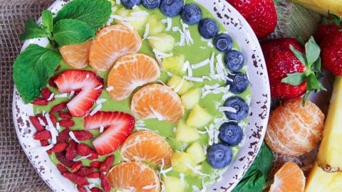 Rainbow Green Smoothie Bowl