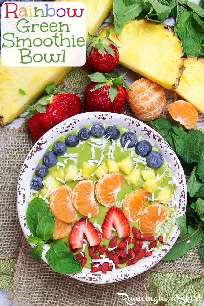 Rainbow Green Smoothie Bowl