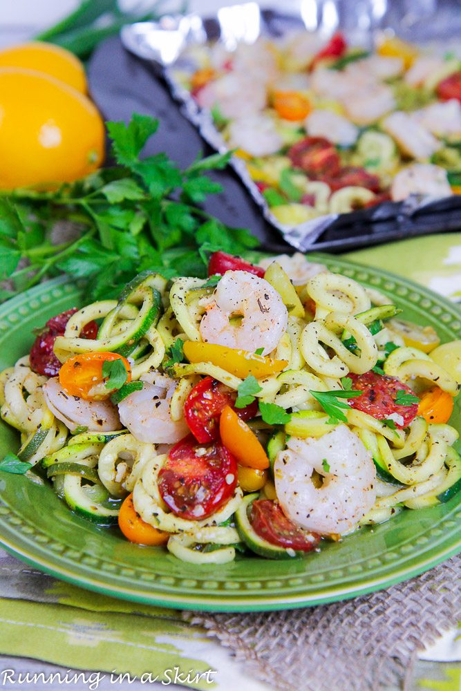 6 Ingredient Sheet Pan Shrimp and Zoodles recipe