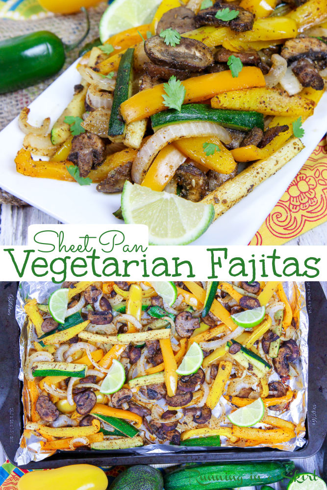Vegetarian Fajitas on a Sheet Pan Pinterest Collage