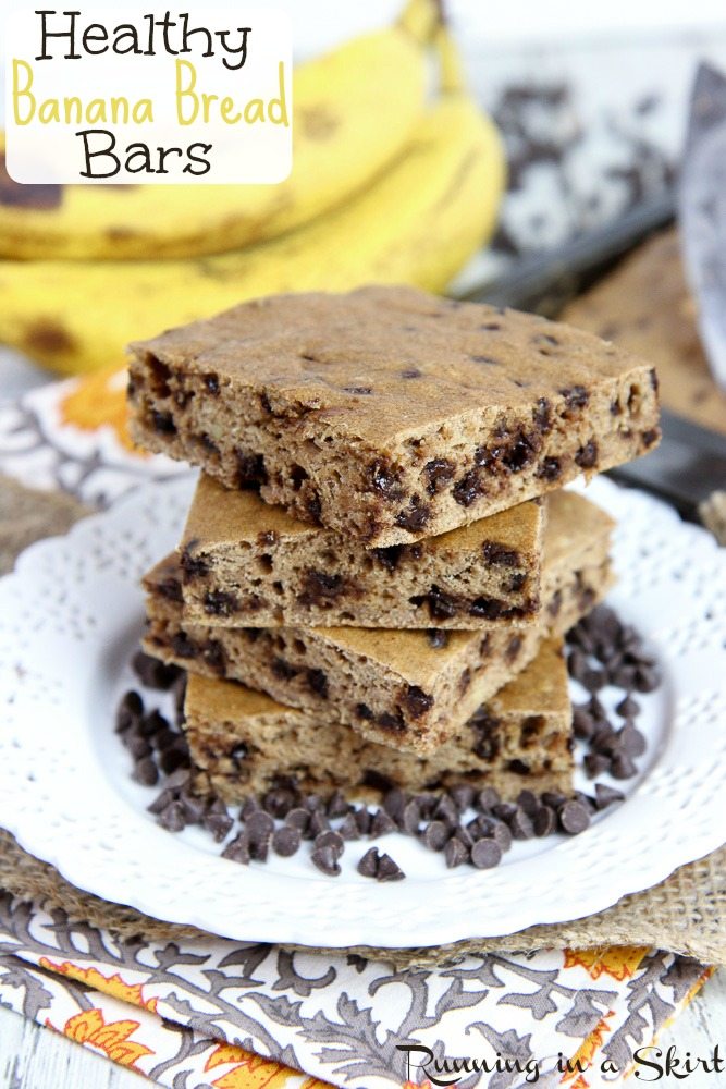 Healthy Banana Bread Bars