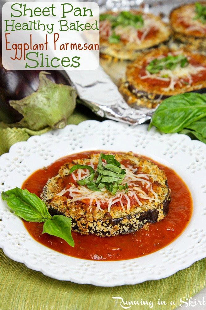 Baked Eggplant Slices with Tomato Sauce / Running in a Skirt