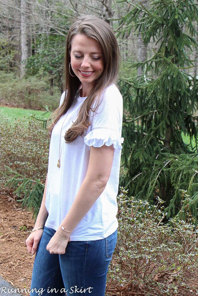 White Ruffle Sleeve Shirt via @juliewunder