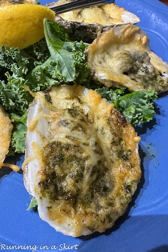 Best Hilton Head restaurants- Salty Dog grilled oysters
