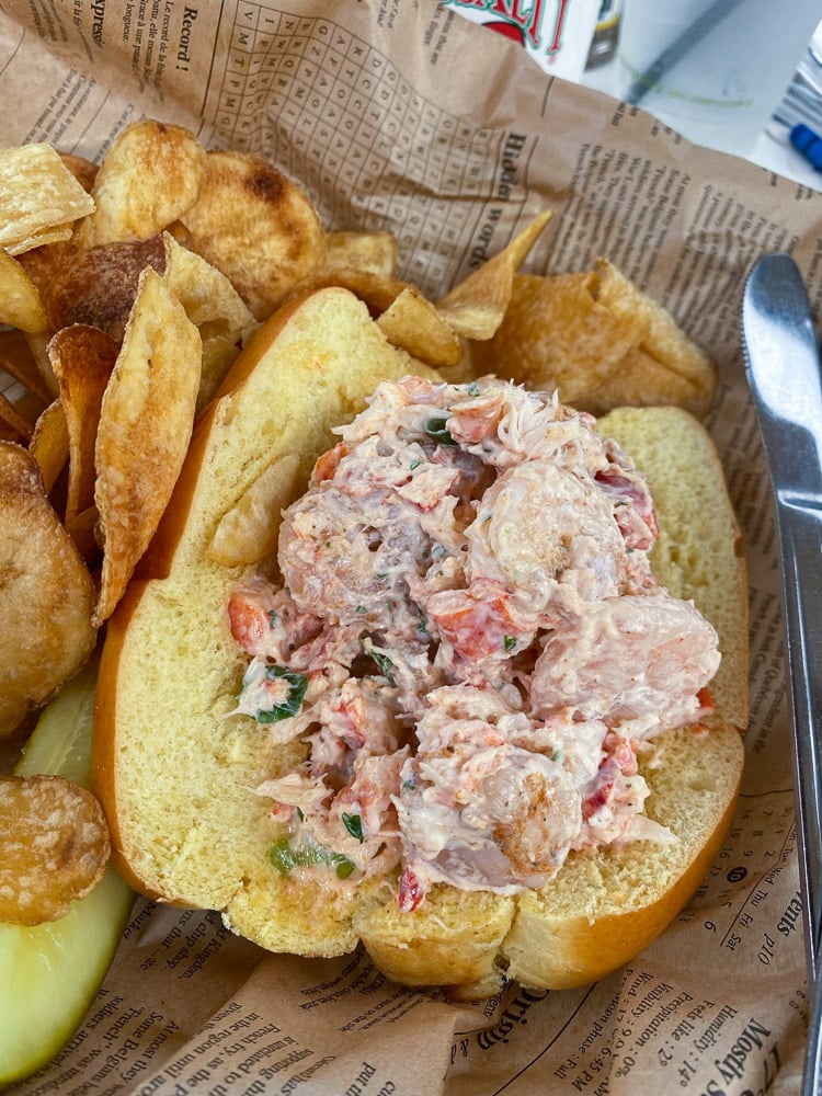 Skull Creek Boathouse Shrimp and Lobster Roll