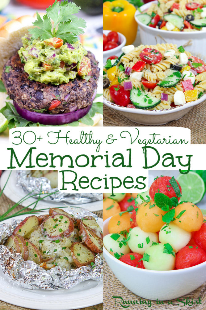 Memorial Day Recipes vegetarian and healthy Pinterest Pin collage
