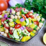 Healthy Rainbow Delicious Chickpea Salad recipe