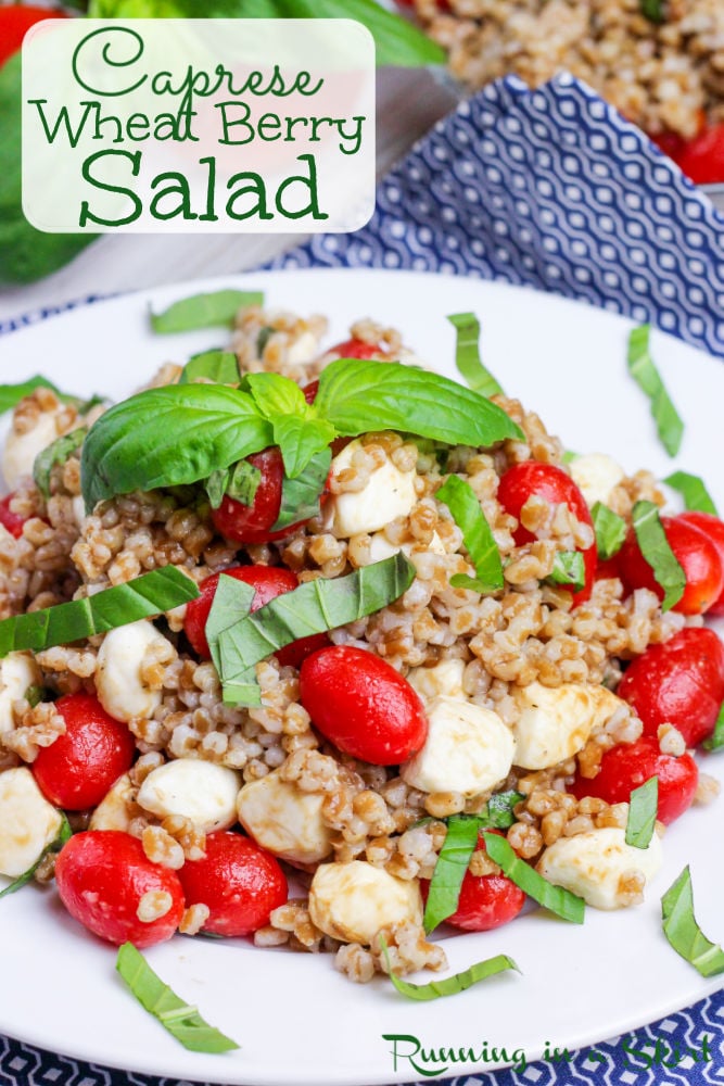 Caprese Wheat Berry Salad - Wheat Berry Recipes Pinterest Pin