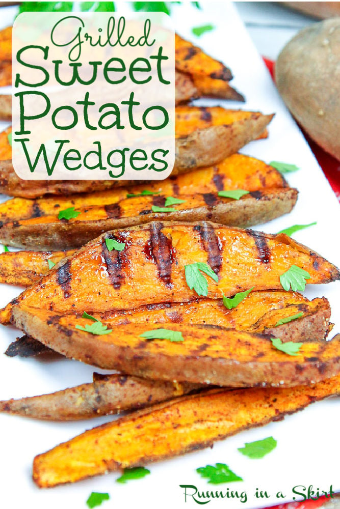Grilled Sweet Potato Wedges Pinterest Pin