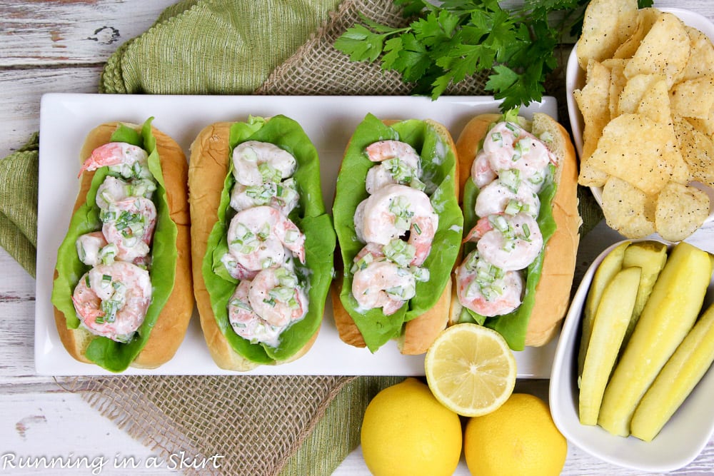 Healthy Shrimp Rolls recipe overhead shot.