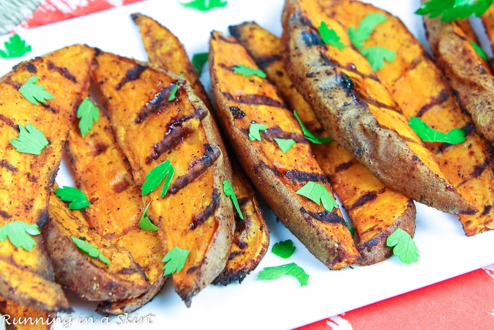 Healthy Southwest Grilled Sweet Potato Wedges recipe