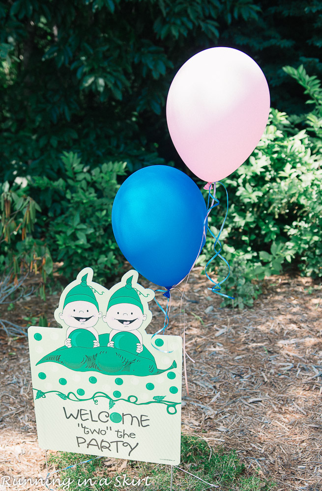 The Cutest Gender Reveal Party For Twins Running In A Skirt