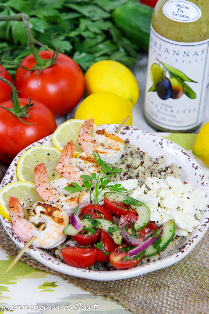 Mediterranean Grilled Shrimp Skewers Bowl recipe