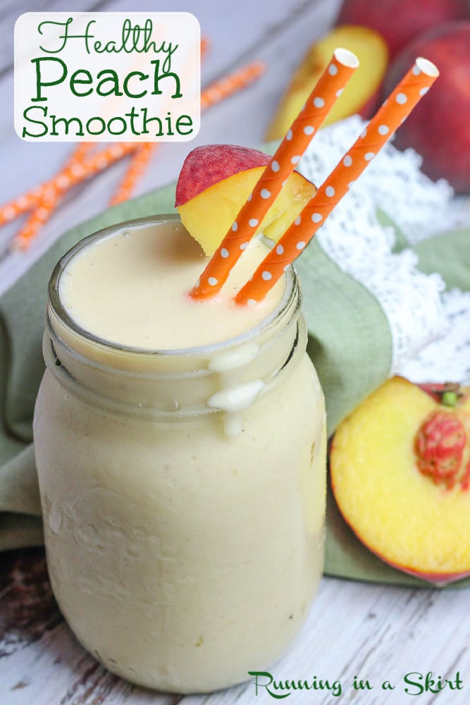 Peach Smoothie - Peaches and Cream Smoothie Pinterest Pin