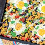 Sheet Pan Sweet Potato Hash with Eggs recipe