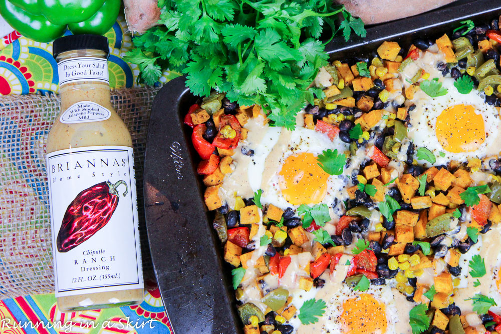 Sheet Pan Sweet Potato Hash with Eggs recipe