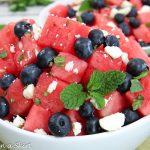 Watermelon Blueberry Salad with Feta